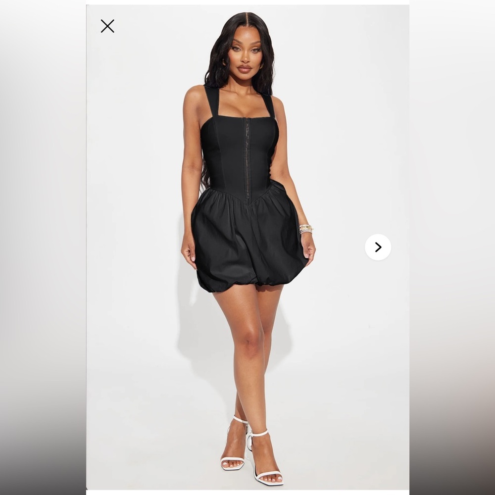 Calm Serenity Bubble Mini Dress - Black Small
